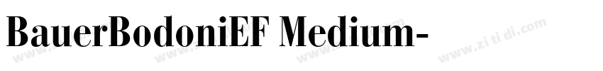 BauerBodoniEF Medium字体转换